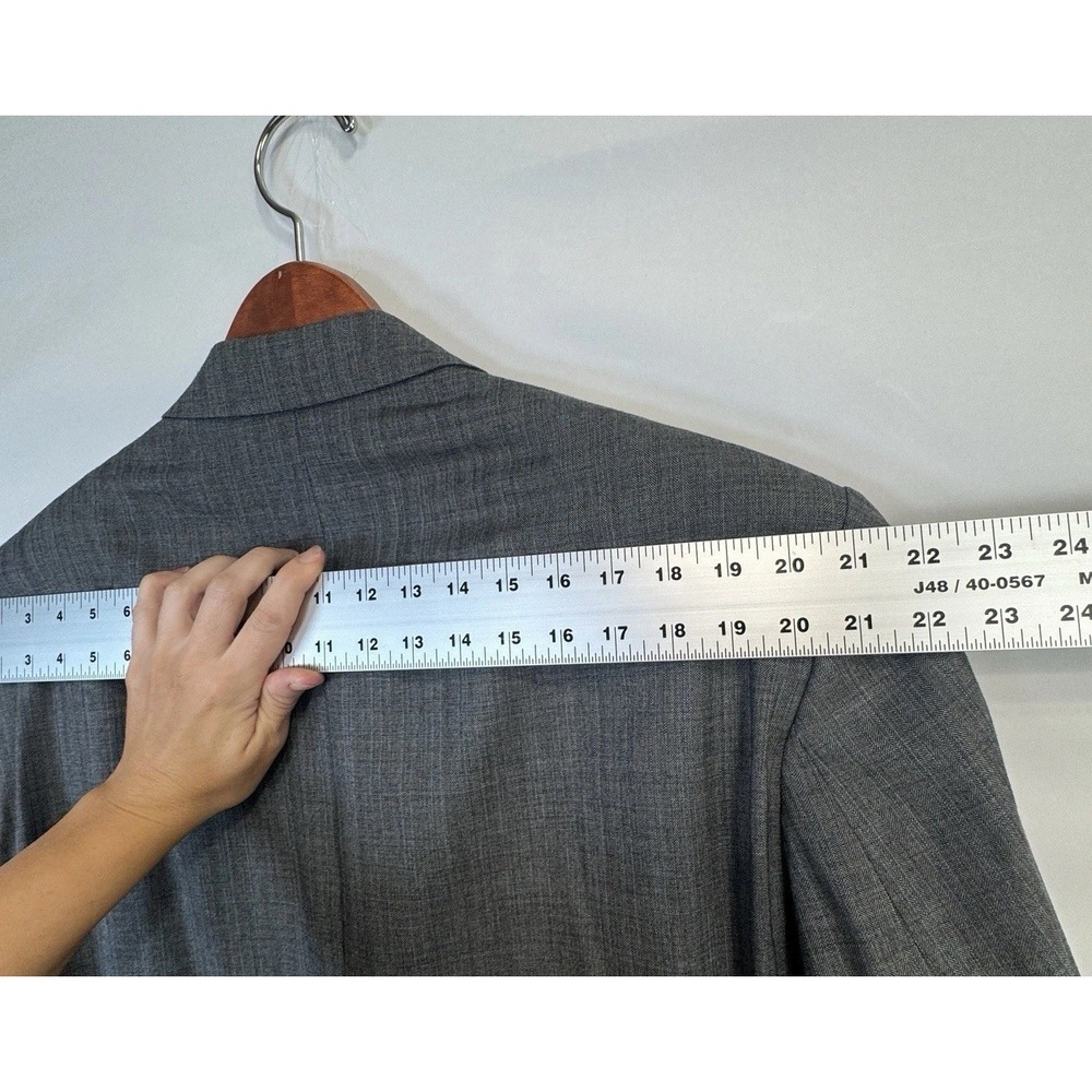 VTG 48L Lauren Ralph Lauren Wool Gray 2-Piece Suit Herringbone 40x28 Classic Fit - Picture 13 of 16